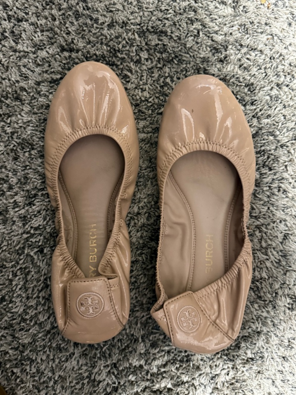 Tory Burch Blush Patent Leather Ballet Flats